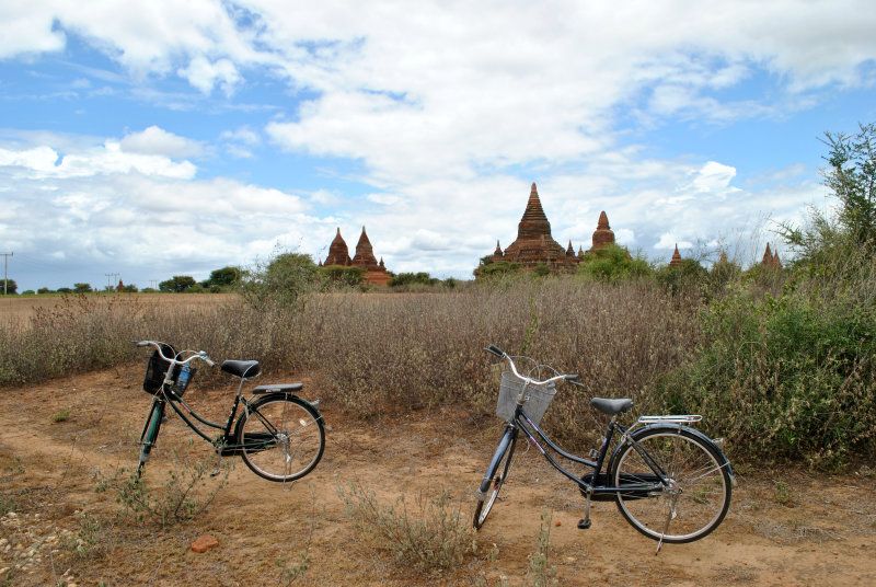 biking in Bagan Myanmar